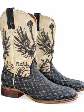 Tin Haul “Toastin With Liberty” Graphic Cowboy Boots Edgy Western